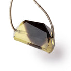 25x16x15mm Bi-Color Quartz Faceted Nugget 1 Focal Bead - Beadsofcambay.com