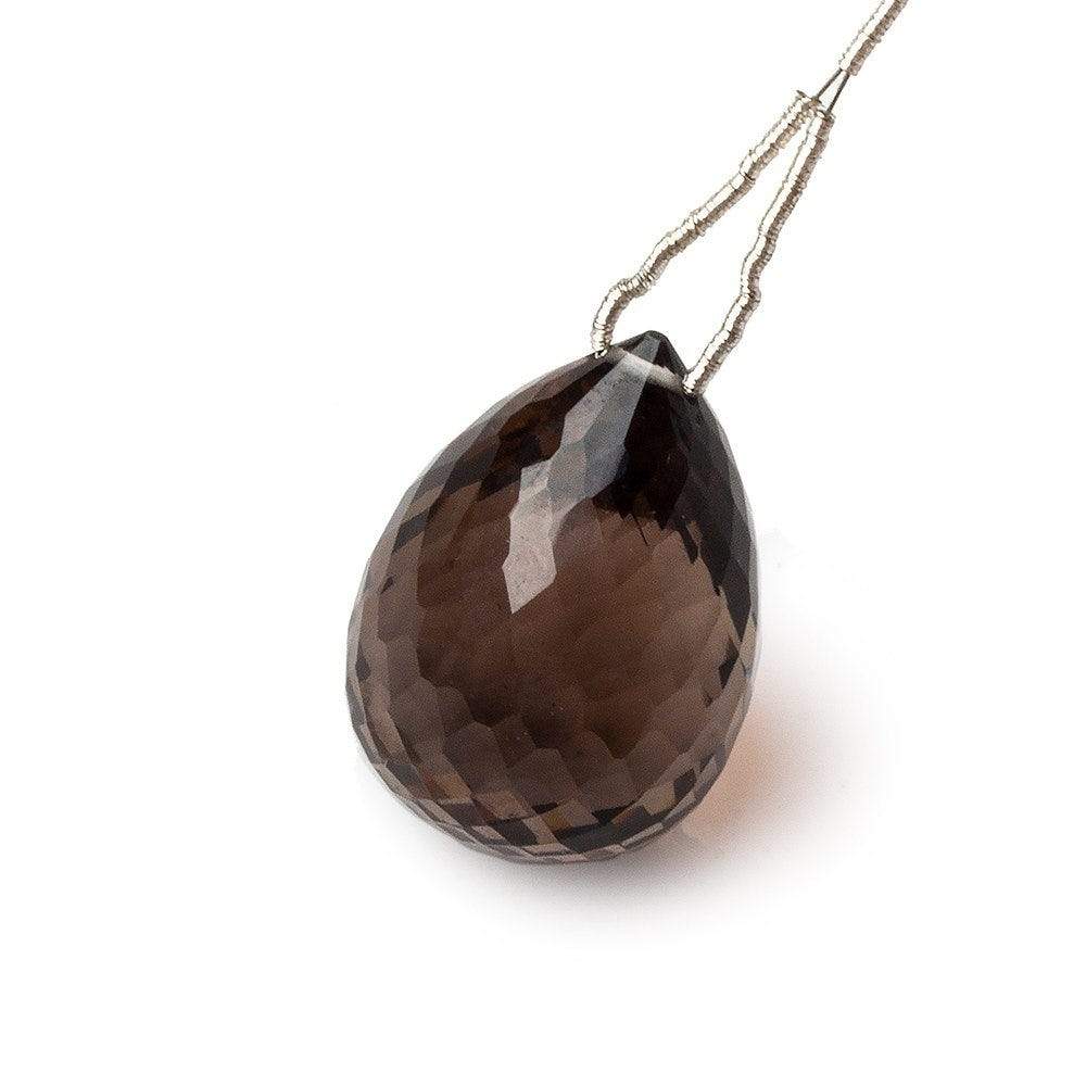 25x17mm Smoky Quartz Tear Drop focal bead 1 Piece AAA Grade - Beadsofcambay.com
