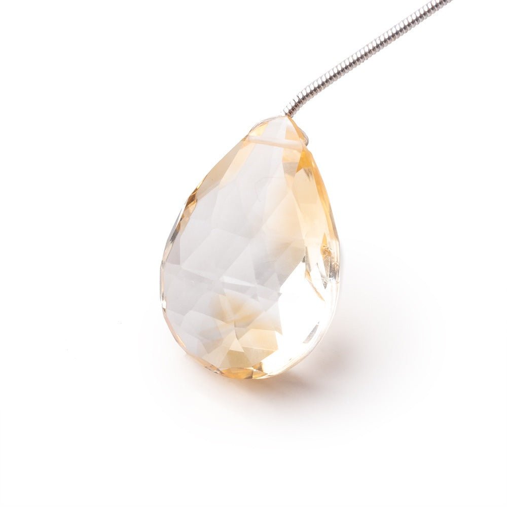 25x17x12mm Citrine Faceted Pear Focal Bead 1 piece - Beadsofcambay.com