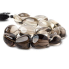 25x18-36x26mm Smoky Quartz plain nugget beads 15 inch 14 pieces - Beadsofcambay.com