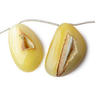 25x19-35x23mm Lemon Chiffon Agate Drusy Freeform Beads 5 pieces - Beadsofcambay.com