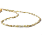 2.5x2-3x2mm Yellow Diamond crystal nugget beads 15 inch 220 pieces - Beadsofcambay.com
