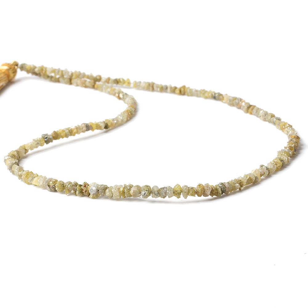2.5x2-3x2mm Yellow Diamond crystal nugget beads 15 inch 220 pieces - Beadsofcambay.com