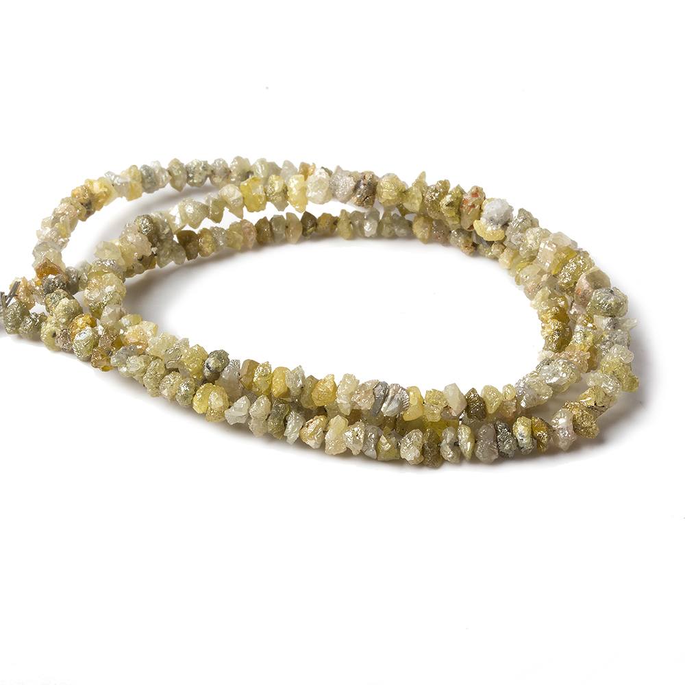 2.5x2-3x2mm Yellow Diamond crystal nugget beads 15 inch 220 pieces - Beadsofcambay.com
