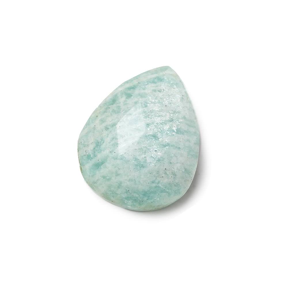 25x20mm Medium Amazonite Faceted Pear Focal Pendant Bead 1 piece - Beadsofcambay.com