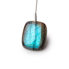 25x20x7mm Labradorite Plain Cushion Pendant 1 AAA Focal - Beadsofcambay.com