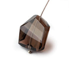 25x22mm Smoky Quartz Faceted Nugget Focal Bead 1 piece - Beadsofcambay.com