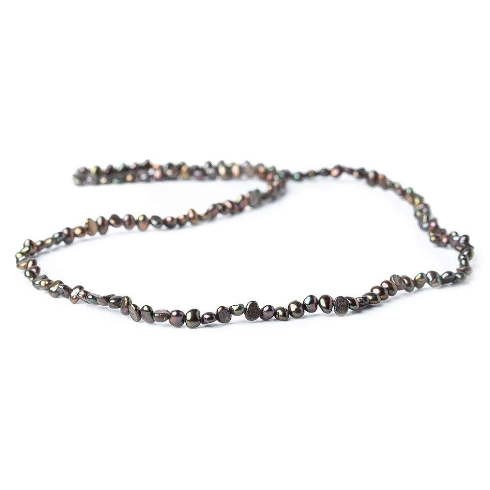 2.5x4mm Bronze Freshwater Pearl Side Drilled Baroque 15 inch 132 pcs - Beadsofcambay.com