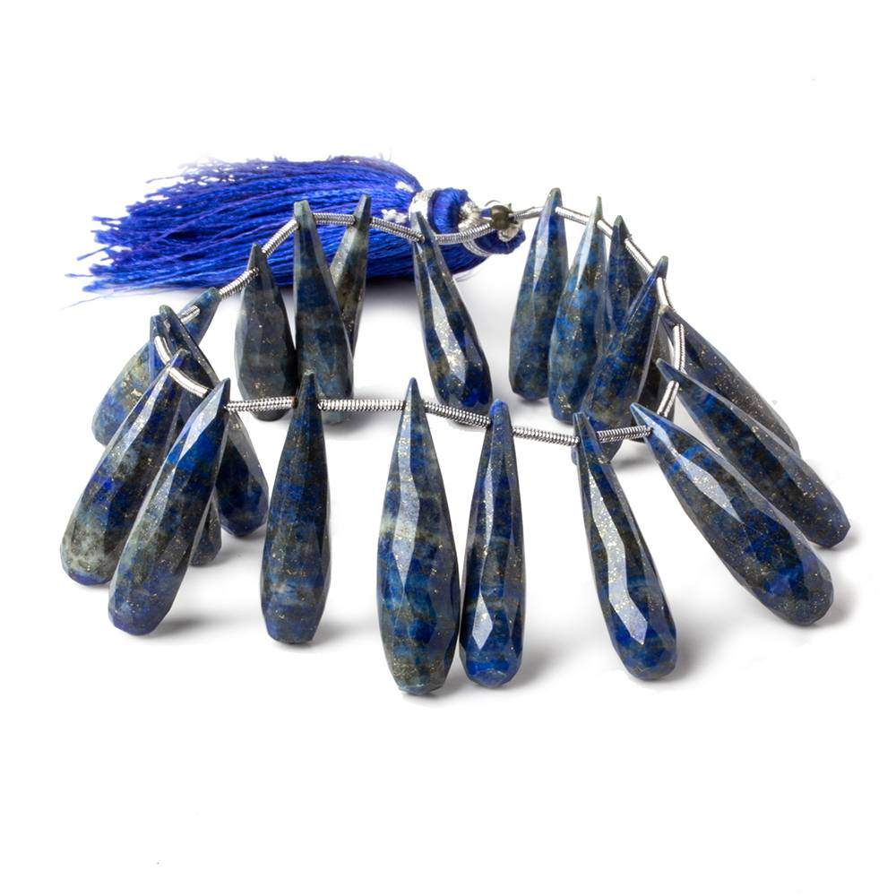 25x6-30x8mm Lapis Lazuli Faceted Tear Drops 8 inch 20 Beads - Beadsofcambay.com
