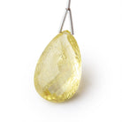26-27mm Lemon Quartz Hand Carved Pear Focal Bead 1 piece - Beadsofcambay.com