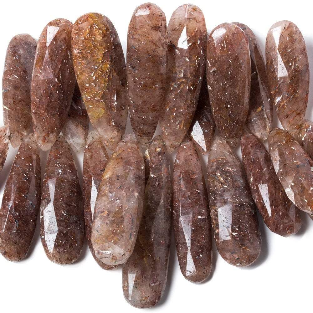 26- 42mm Ferrous Quartz Elongated Pear Beads 3 inch 21 pieces - Beadsofcambay.com