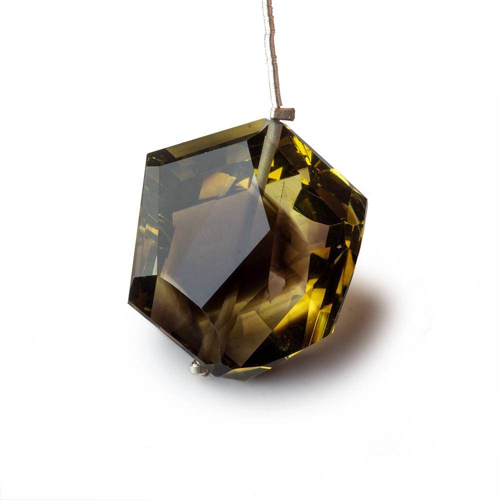 26.5x23mm Bi-Color Quartz Faceted Nugget Focal Bead 1 piece - Beadsofcambay.com