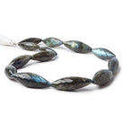 26.5x9.5-34x12mm Labradorite faceted marquise 15 inch 13 beads AA - Beadsofcambay.com