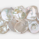 26x21-34x30mm Cream Top Drilled Ultra Keshi Freshwater Pearls 16 inch 32 pieces AAA - Beadsofcambay.com