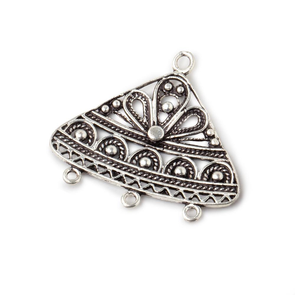 26x28mm Sterling Silver Chandelier With 3 Drop Rings 1 piece - Beadsofcambay.com