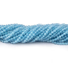 2.7mm Aquamarine Micro Faceted Rounds 12.5 inch 118 Beads - Beadsofcambay.com