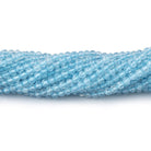 2.7mm Light Aquamarine Micro Faceted Rounds 12.5 inch 118 Beads - Beadsofcambay.com