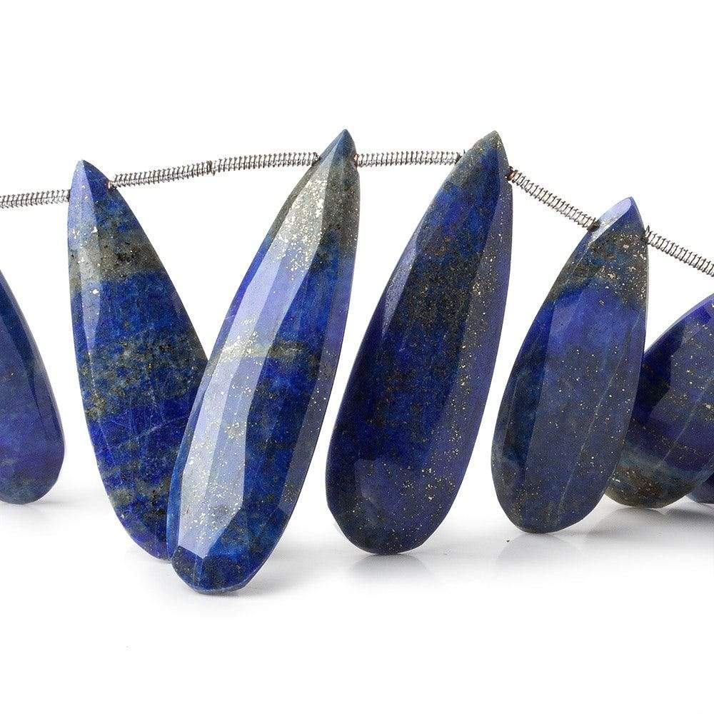 27x10-42x11.5mm Lapis Lazuli faceted pear beads 8 inch 14 pieces AA - Beadsofcambay.com