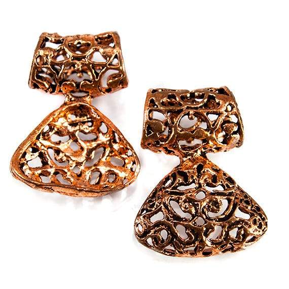27x21x7mm Copper Slider - Focal Piece *DISCONTINUED* - Beadsofcambay.com
