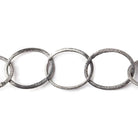 27x23mm Black Gold plated Brushed Oval Link Chain by the foot - Beadsofcambay.com