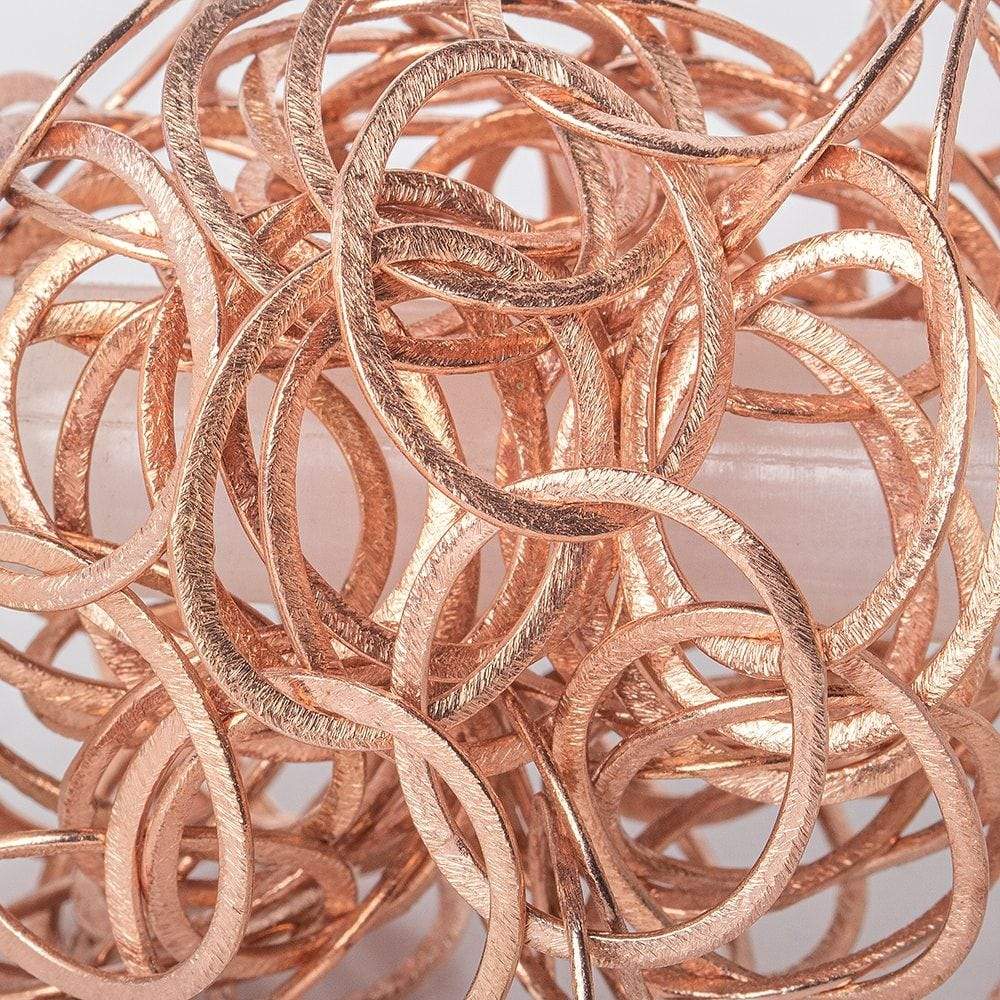 27x23mm Rose Gold plated Brushed Oval Link Chain by the foot - Beadsofcambay.com