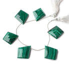 27x24-32x26mm Malachite Faceted Kite Beads 6 inch 6 pieces - Beadsofcambay.com
