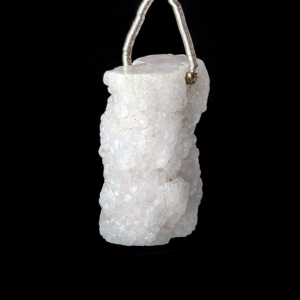 27x25x14mm Stalactite Drusy Natural Crystal Focal Bead 1 piece - Beadsofcambay.com