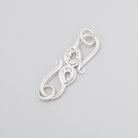 27x7.5mm Sterling Silver S Hook with Paisley Design 1 finding - Beadsofcambay.com