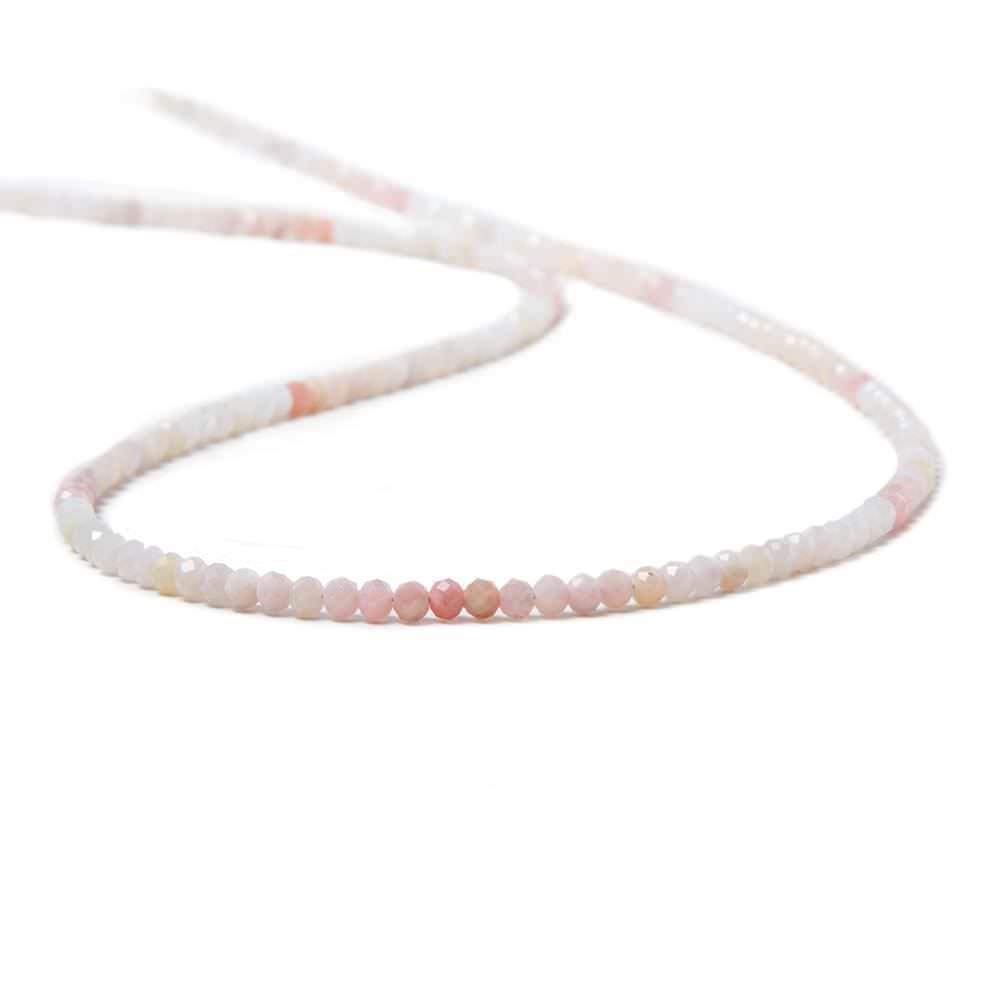 2.8mm Pink Peruvian Opal Micro Faceted Rondelle Beads 18 inch 185 pieces - Beadsofcambay.com