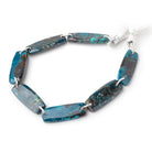 28x10mm Chrysocolla Double Drilled Rectangles 7.5 inch 6 Beads - Beadsofcambay.com