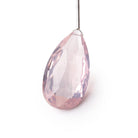 28x15mm Rose Quartz Faceted Pear Focal 1 Bead - Beadsofcambay.com