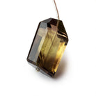 28x16.5mm Bi-Color Quartz Faceted Nugget Focal Bead 1 piece - Beadsofcambay.com
