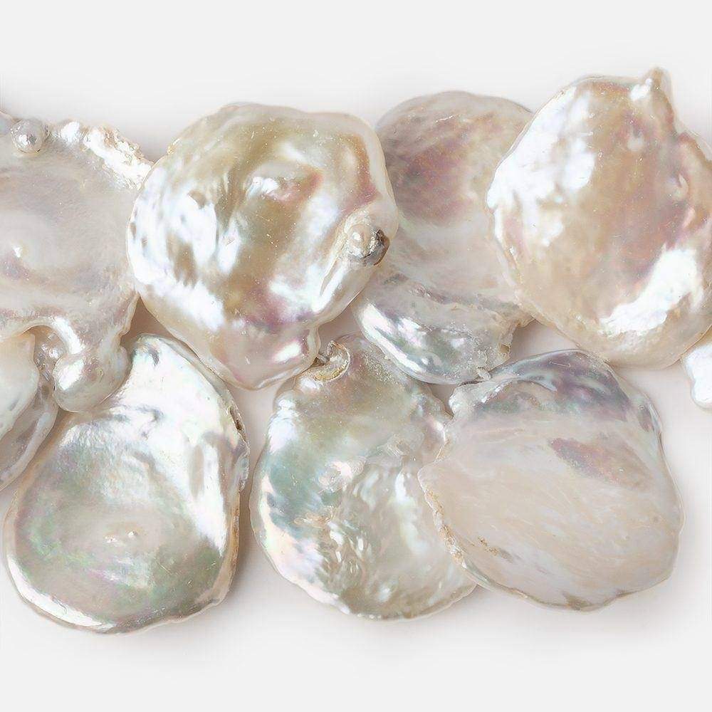 28x21-36x30mm Cream Ultra Keshi Freshwater Pearls 39 pieces AAA Grade - Beadsofcambay.com