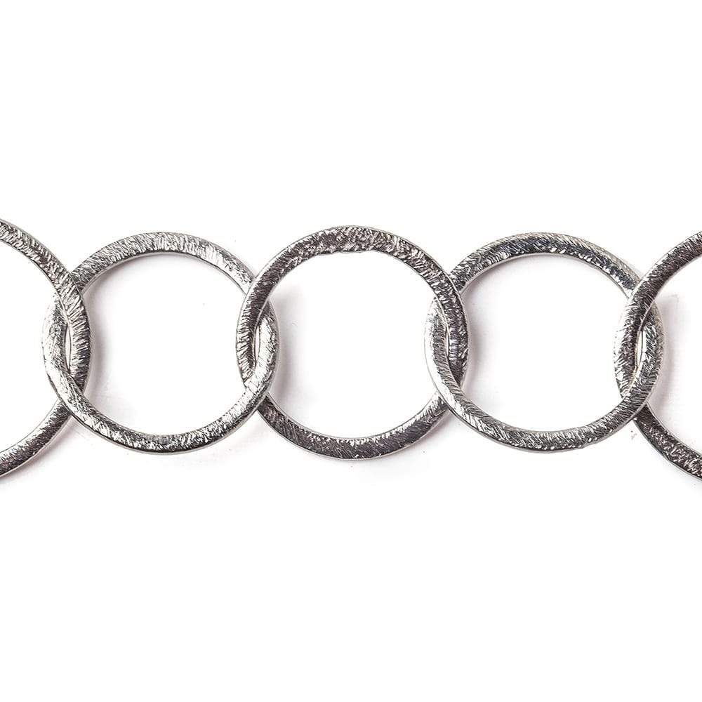 28x23mm & 20mm Black Gold plated Brushed Oval & Round Link Chain by the foot - Beadsofcambay.com