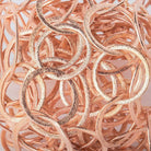 28x23mm & 20mm Rose Gold plated Brushed Oval & Round Link Chain by the foot - Beadsofcambay.com