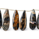 29x10-34x12mm Pietersite Faceted Pear Beads 8 inch 16 pieces - Beadsofcambay.com