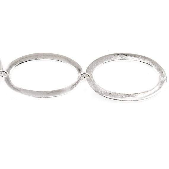 29x19mm Sterling Silver plated Copper Hammered Oval Beads 8 pieces *DISCONTINUED* - Beadsofcambay.com