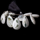 29x20-33x22mm Peacock Solar Quartz faceted pear beads 9 inch 10 pieces - Beadsofcambay.com