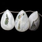 29x20-33x22mm Peacock Solar Quartz faceted pear beads 9 inch 10 pieces - Beadsofcambay.com
