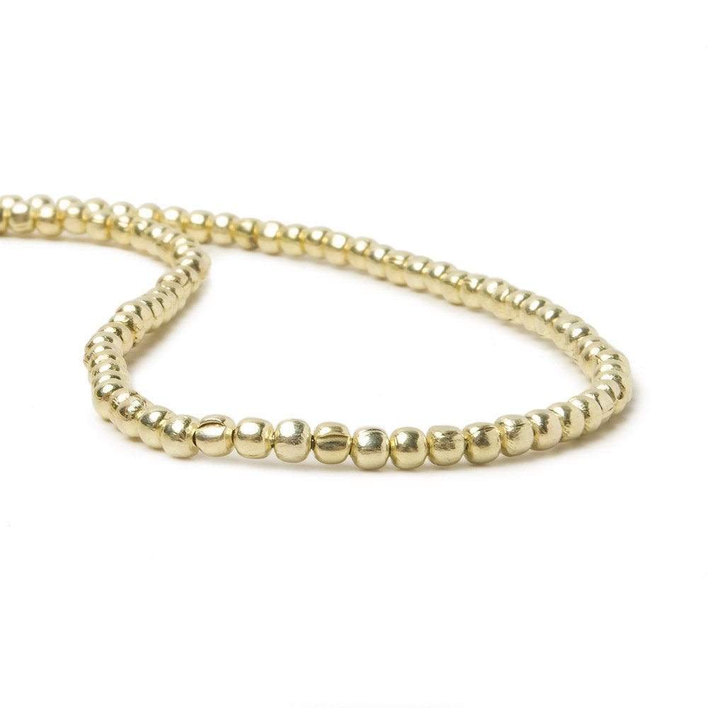 2mm 14kt Gold Plated Copper Plain Round 8 inch 96 pieces - Beadsofcambay.com