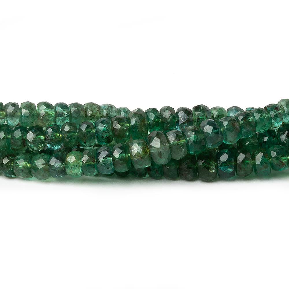 2mm - 5mm Emerald faceted rondelles 16 inch 200 beads A - Beadsofcambay.com