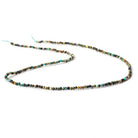 2mm African Turquoise & Hematite micro faceted rounds 15.5 inch 245 beads - Beadsofcambay.com