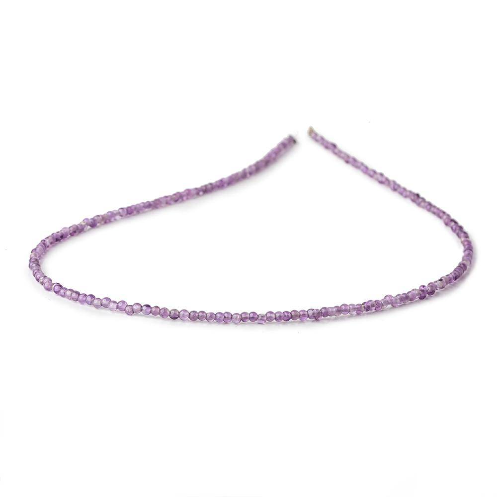 2mm Amethyst Plain Round Beads 13 inch 175 pieces - Beadsofcambay.com