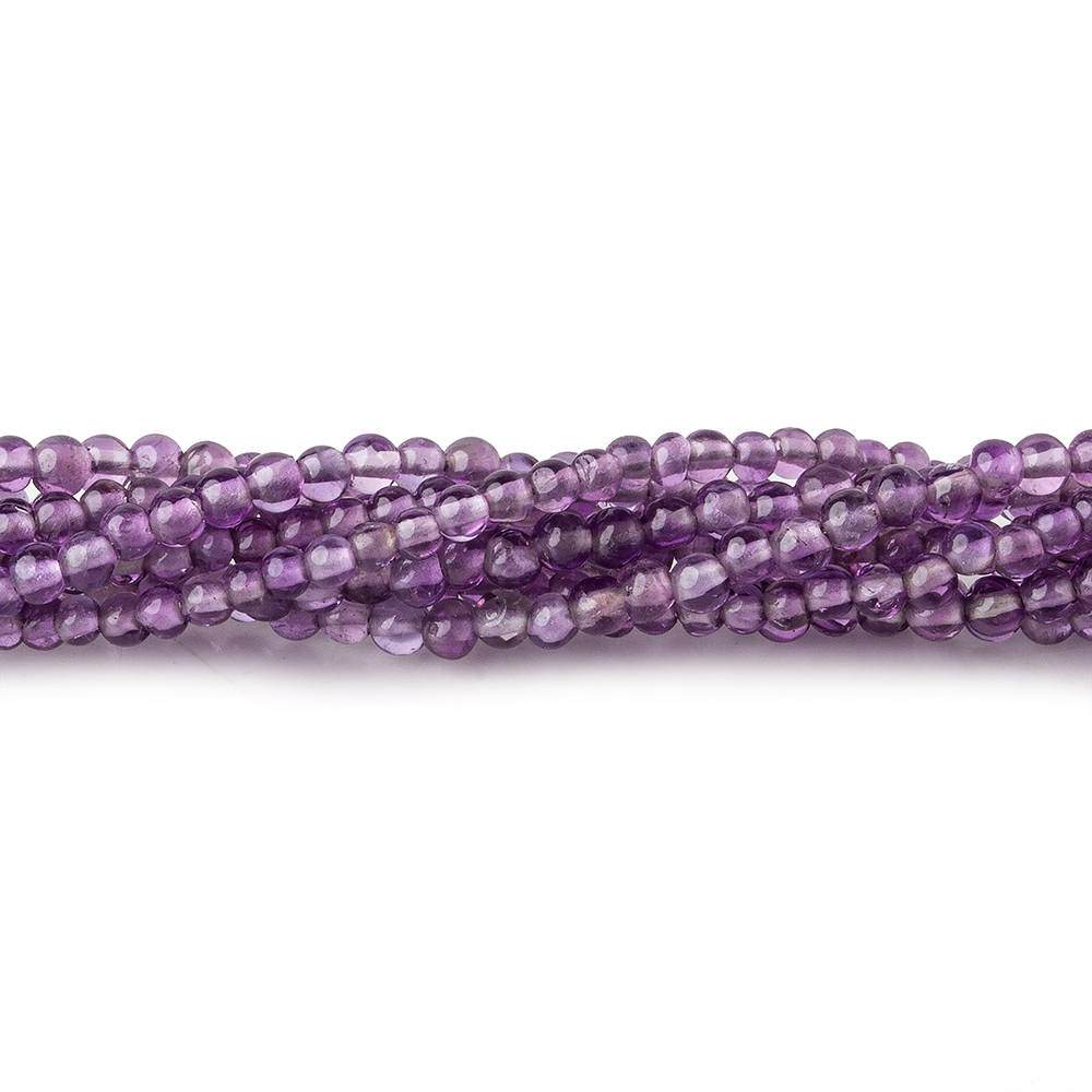 2mm Amethyst Plain Round Beads 13 inch 175 pieces - Beadsofcambay.com