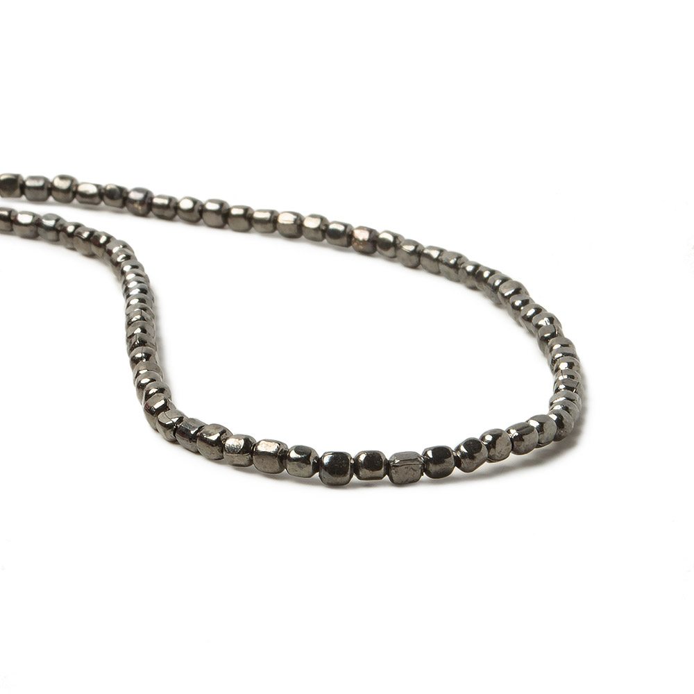 2mm Black Gold plated Copper Cube 8 inch 90 pcs - Beadsofcambay.com
