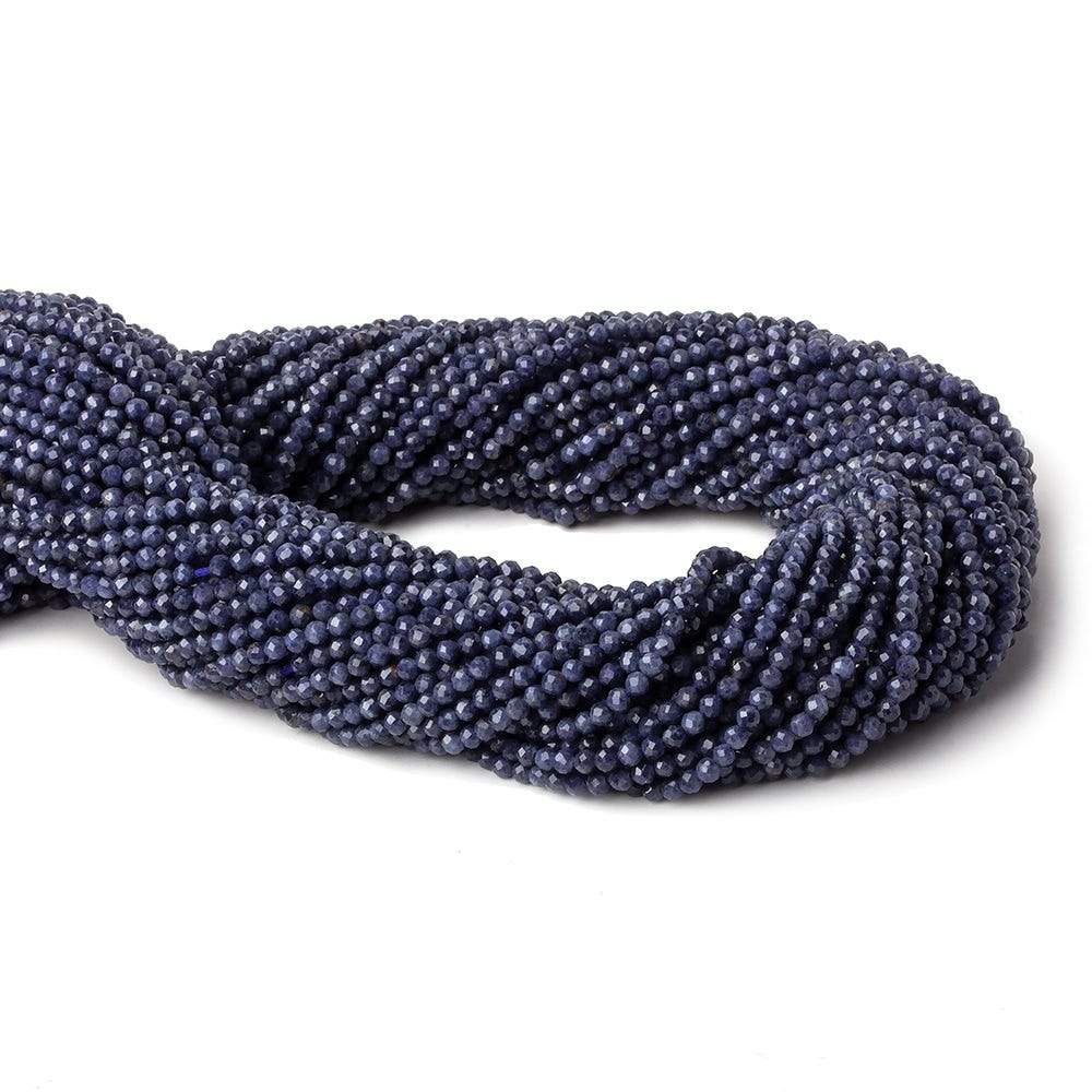 2mm Blue Sapphire micro faceted round beads 12.5 inch 150 pieces AA - Beadsofcambay.com
