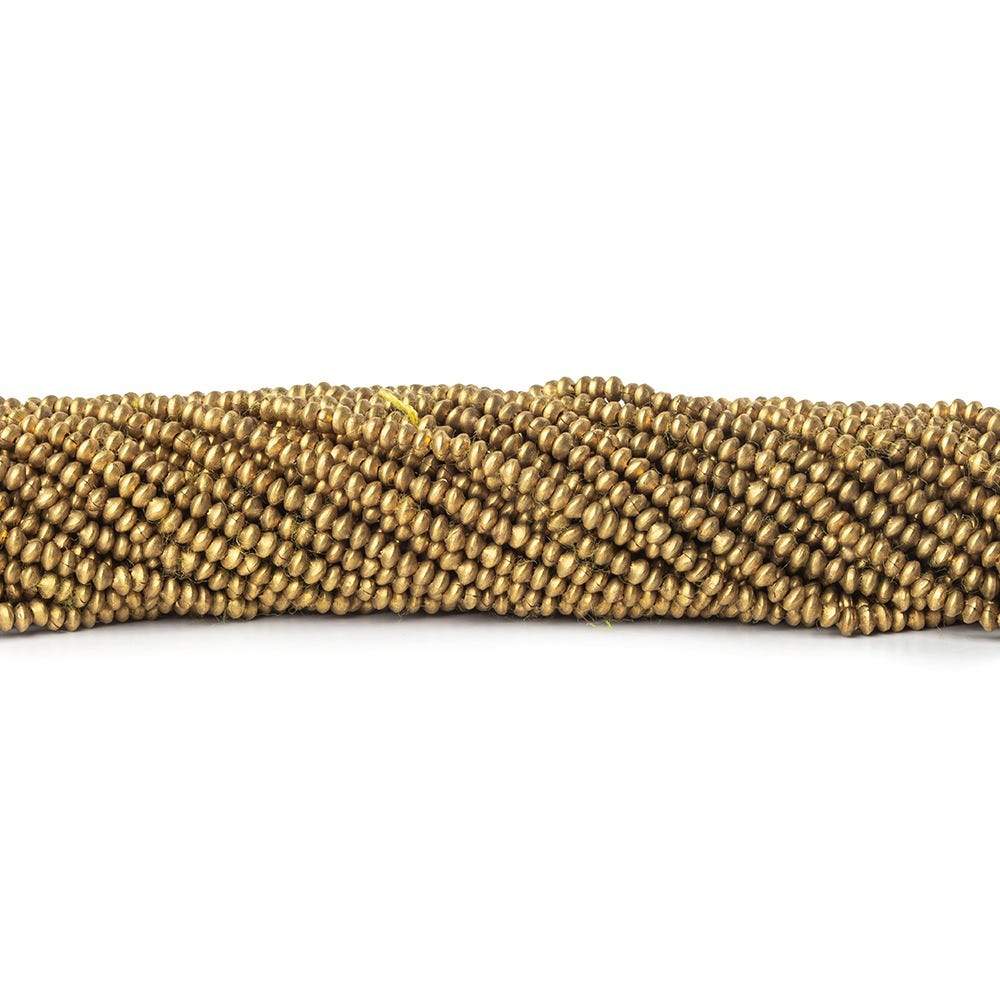 2mm Brass Disc Beads 8 inch 140 pieces - Beadsofcambay.com