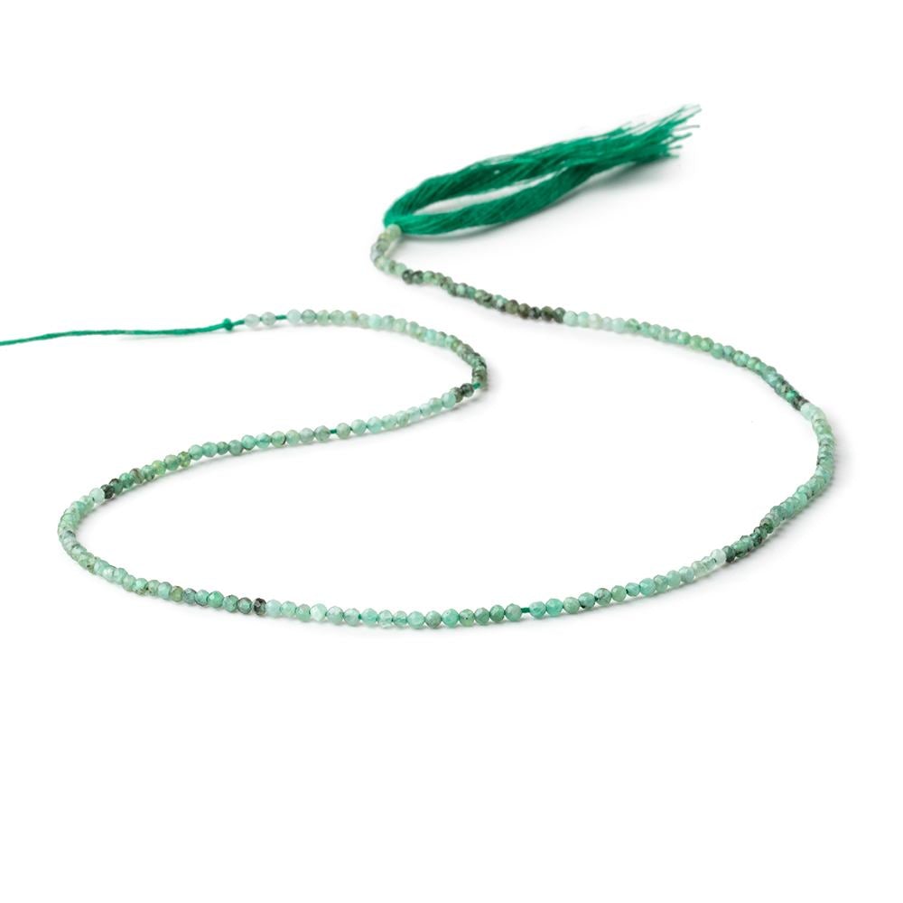 2mm Brazilian Emerald Micro Faceted Round Beads 13 inch 190 pieces - Beadsofcambay.com