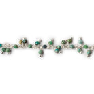 2mm Chinese Turquoise micro faceted round Silver Dangling Chain by the foot - Beadsofcambay.com