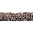 2mm Chocolate Brown & Mink Grey Moonstone microfaceted rondelles 175 pcs - Beadsofcambay.com